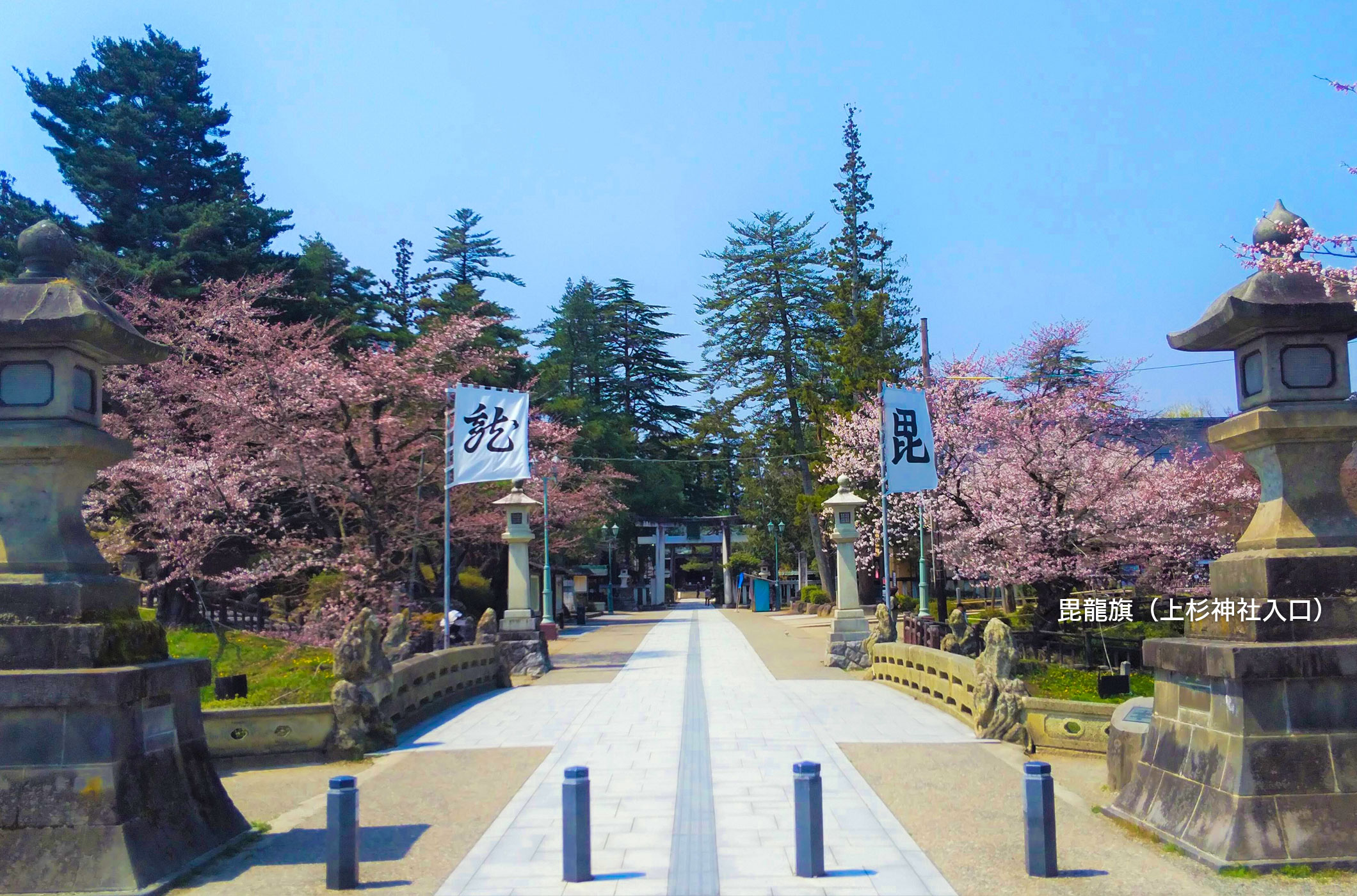 毘龍旗（上杉神社入口）